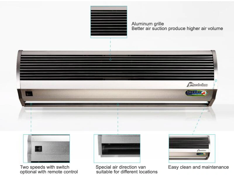 Aluminum Cross Flow Fan Air Curtain for Door with CE