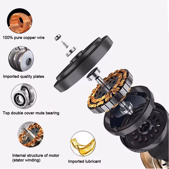 8인치 사각형 ABS 배기 팬(LED 및 모기 퇴치 장치 포함)