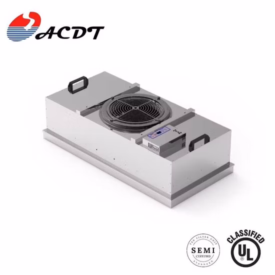 H13 H14 U15 HEPA/ULPA 필터 및 브러시리스 DC 영구 자석 모터를 갖춘 GMP 클린룸 팬 필터 장치(FFU)